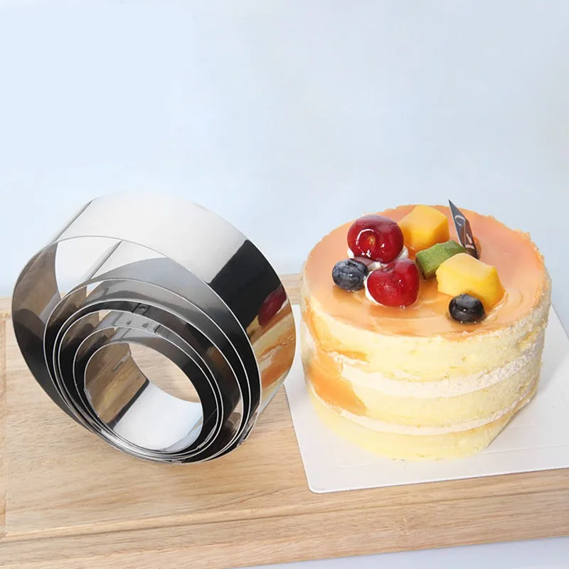 

6-12cm Stainless Steel Round Mousse Cake Ring 6Pcs/set DIY cake Circle Mold Baking Tool Kitchen Cooking Bakeware