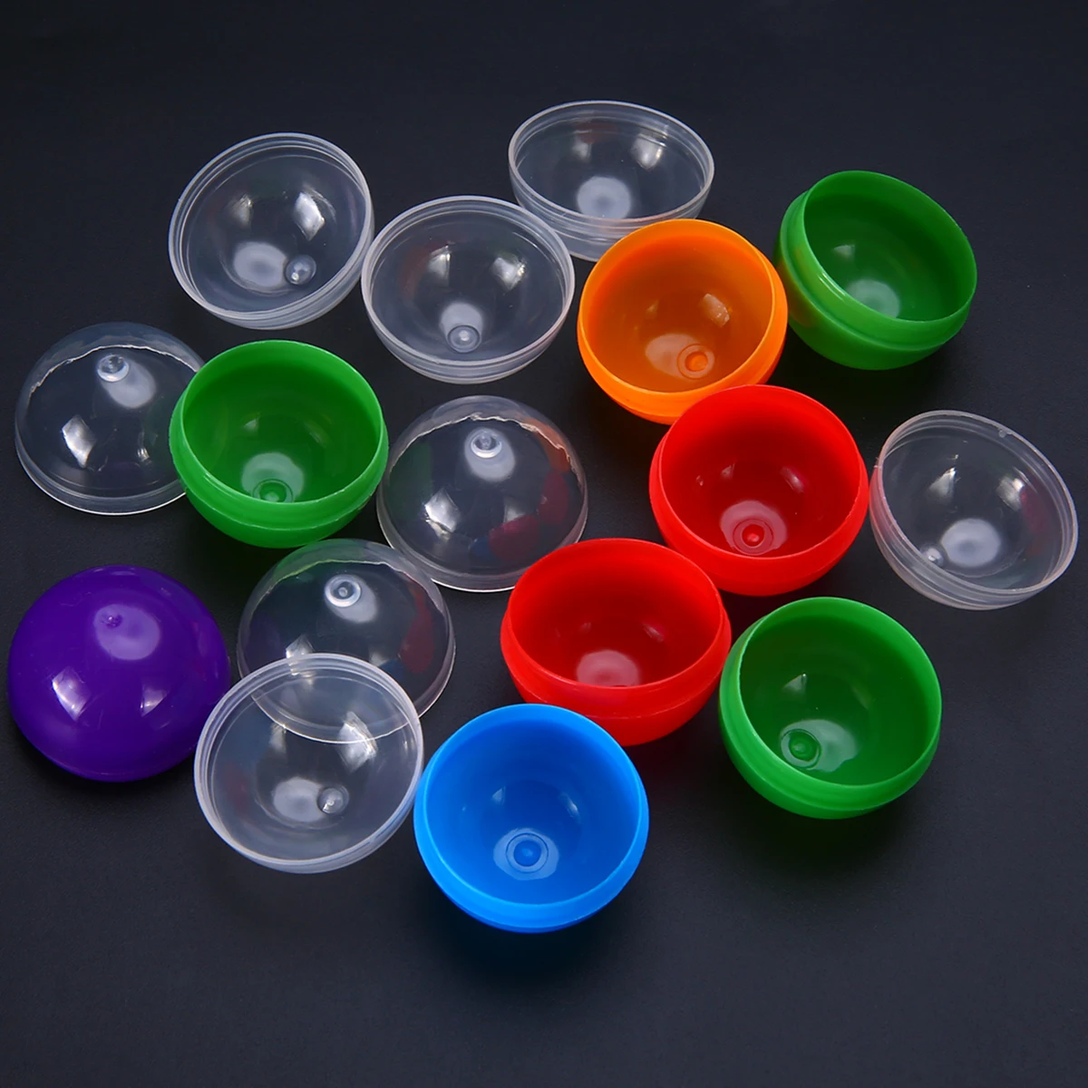 10Pcs Mix Colored 1.2'' Vending Toy Capsules Vending Machine Empty Round Toy Capsules 32mm Diameter For Event Party Gift