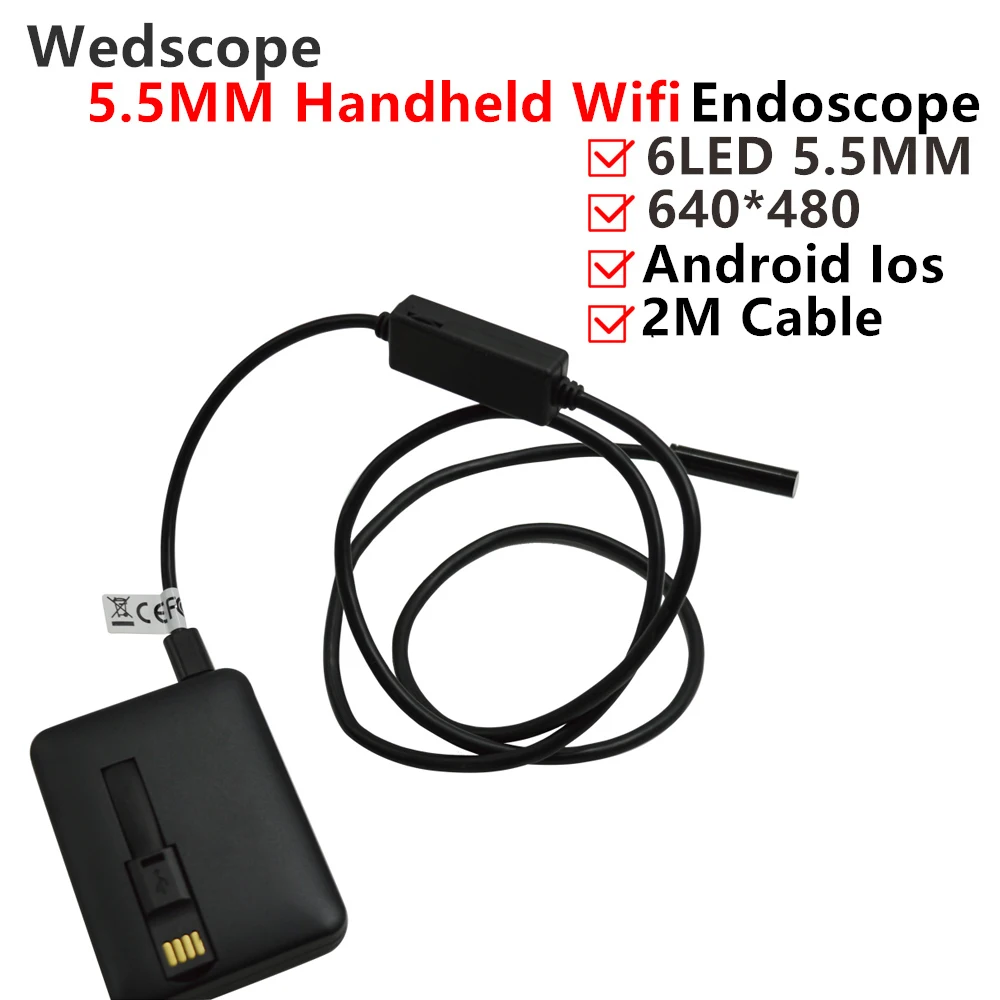 5.5MM Android IOS Wifi Endoscope with 1m 2m 3m 5m 10M Cable Iphone