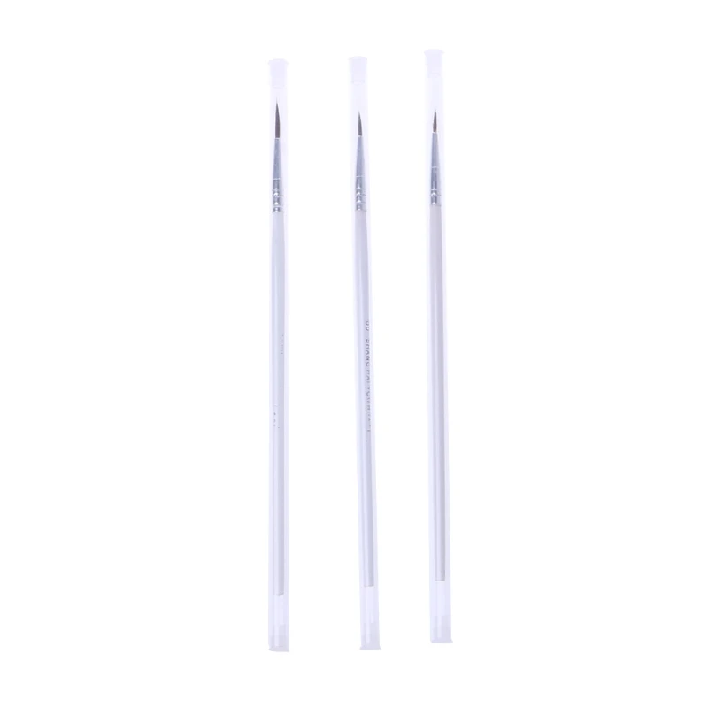 

3Pcs Round Shape Nylon Hair Brush Set Artist Acrylic Watercolor Gouache Paint