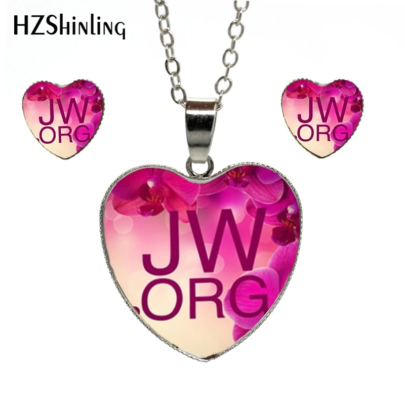 2019 Новый красивый цветок JW.ORG Betterfly Ожерелье с сердцем и серьги гвоздики