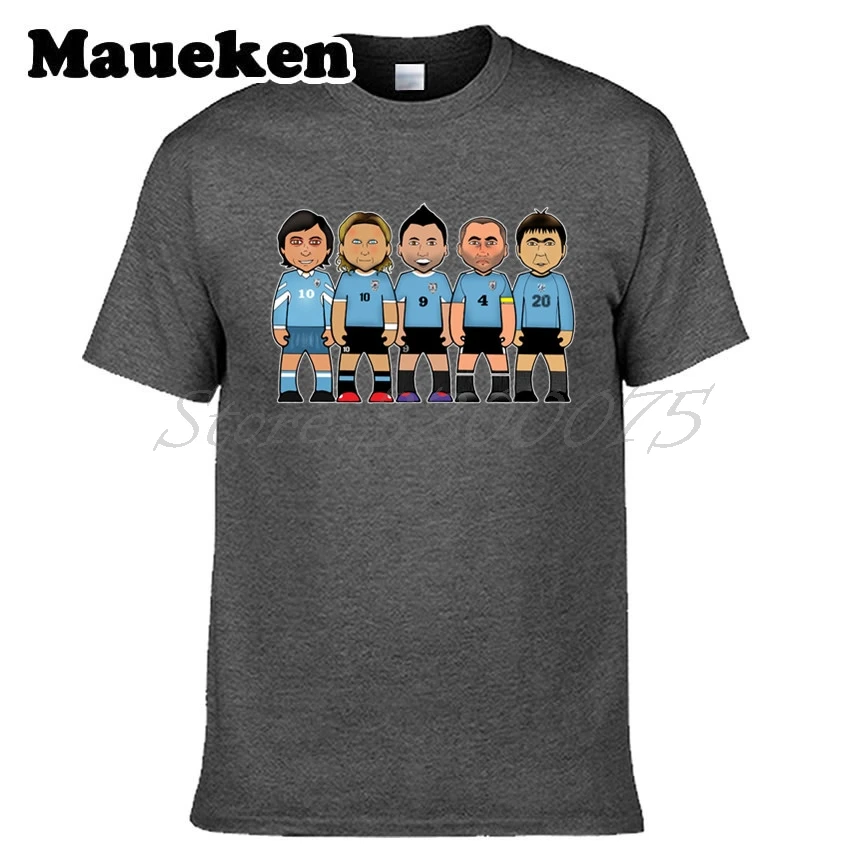 Мужская футболка с надписью uruguay legends Alvaro Recoba Paolo Montero Diego Forlan Enzo Francescoli Luis Suarez W0523006|t