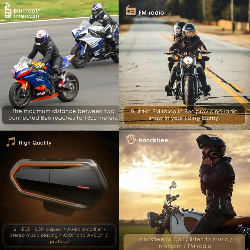 E5688 Bluetooth Motorcycle Helmet Headset (4)
