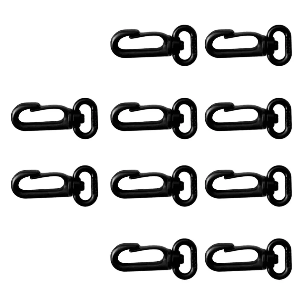 

10 Pieces Strong Plastic Swivel Spring Snap Hook Clip Fits 12mm Webbing Strong Lightweight and Durable