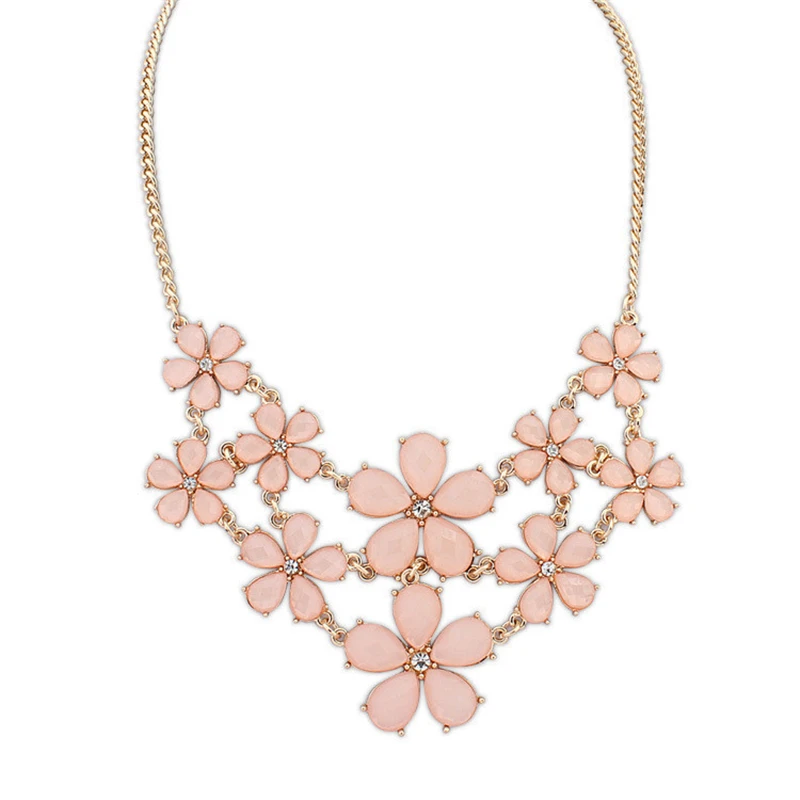

Sweet Women's Fresh Style Choker Mesh Design Pendant Flowers Necklace Statement necklaces & pendants Cai0637