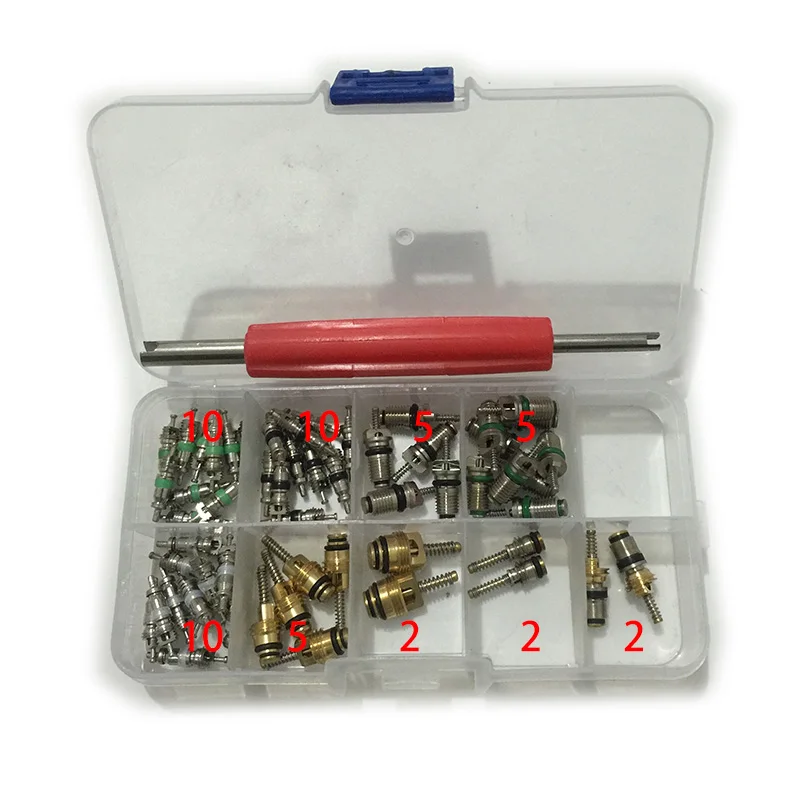52Pcs R134A Automotive Air Conditioning Valve Core With Box A/C Tire