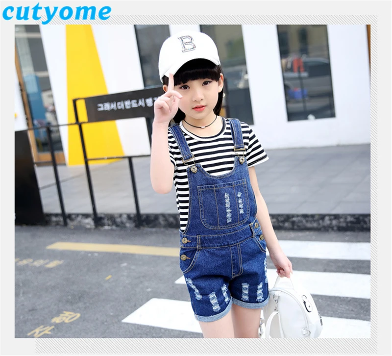 teenage girls denim shorts set03