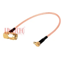 10 шт по выгодной цене с доставкой, 15 см коаксиальный RG316 косичка правый угол sma Мужской MMCX соединительный кабель