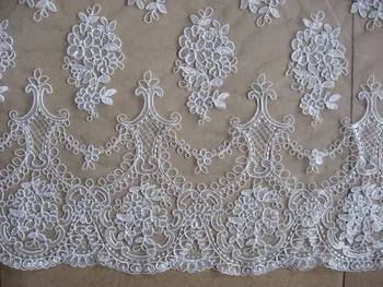 

Hot-selling Wedding Dress Fabric High Quality Swiss Voile Laces Switzerland French White/Off White Lace Fabrics