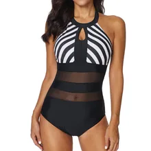 MUQGEW полосатый купальник женский комплект бикини женский сиамский комплект бикини пуш-ап полосатый купальник пляжная одежда купальник#26