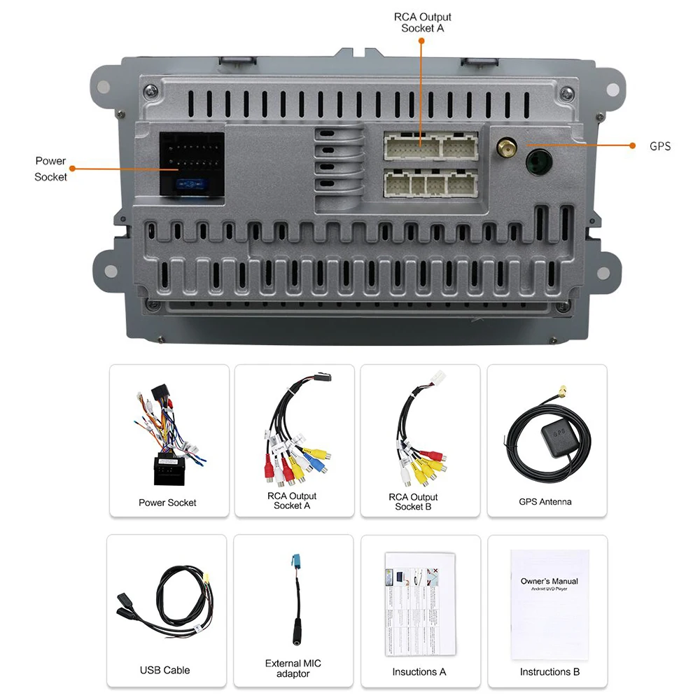 Eunavi 9 ''2 Din Android 9,0 автомобильный Радио стерео плеер для Volkswagen VW Polo Jetta Tiguan passat b6 cc fabia gps wifi 4 Гб 64 Гб ПК