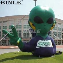 На заказ события 5mH гигантская рекламная мультфильм надувной инопланетянин для украшения Хэллоуина