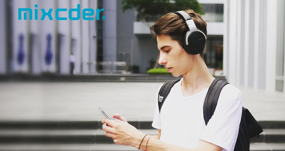 Mixcder E7 модернизированные активные наушники с шумоподавлением, беспроводная bluetooth-гарнитура 5,0 ANC стерео с микрофоном для телефона