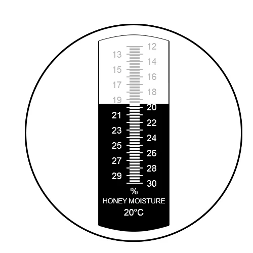 12-30% Water Honey Refractometer with Calibration ATC Refractometer Honey Moisture Meter Tester with Cloth Carrying Bag