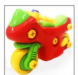 Раннего обучения Образование DIY гайки группа установлен Пластик 3D Puzzle разборки Мотоцикл дети Игрушечные лошадки для детей Игрушечные лошадки - Цвет: 7