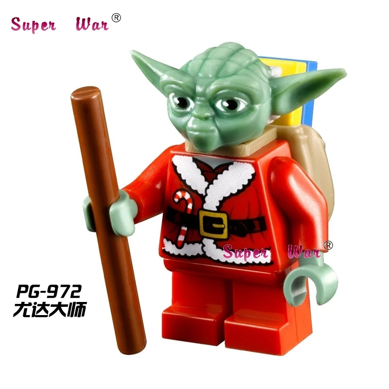 

Single Sale superhero marvel Christmas Santa Yoda building blocks action sets model bricks toys for children