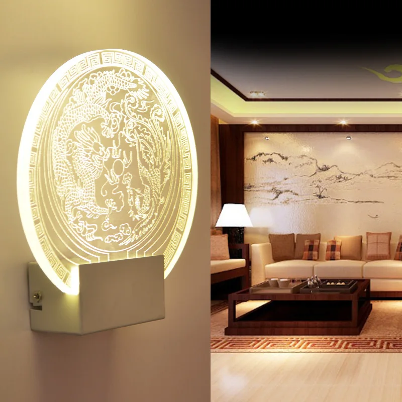 

Led wall lamp Modern LED Wall Light Acrylic lamp Carved wall lamp indoor lighting Decoration lighting fixtures bedroom IY121706