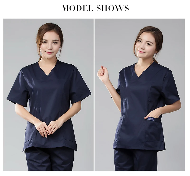 Европейский стиль Модные спецодежда медицинская костюм для лаборатории пальто для женщин больницы Скраб Униформа наборы для ухода за