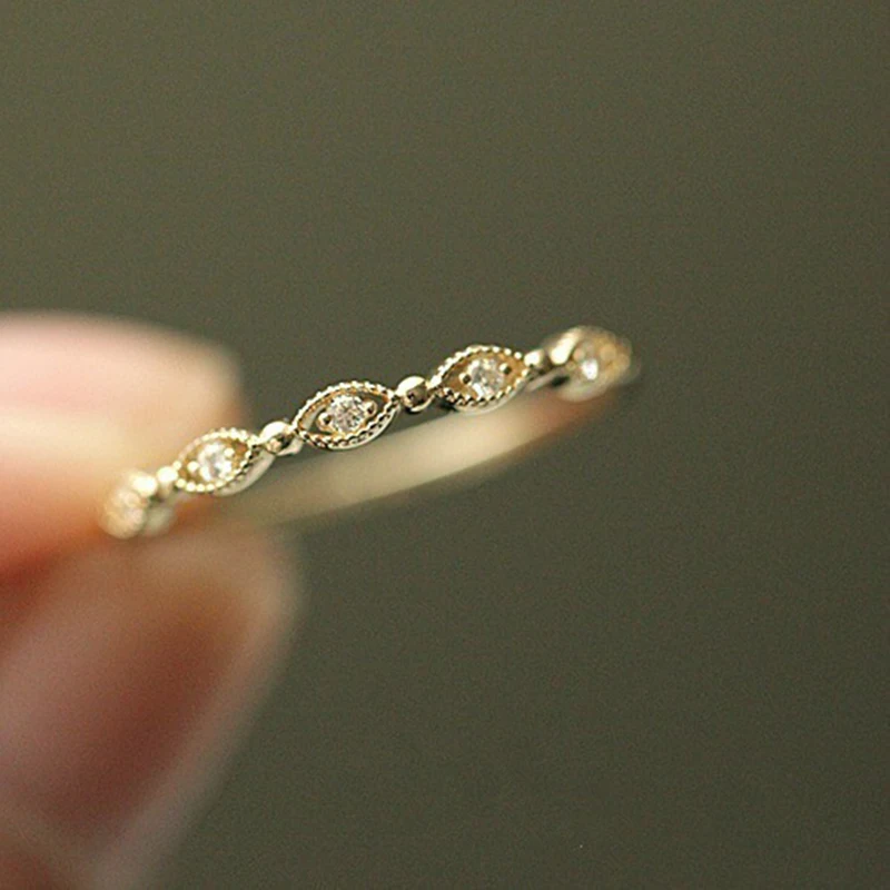 Tisonliz изящные кольца для женщин, женские складные тонкие кольца, обещающие обручальные кольца, медные стразы, ювелирные изделия
