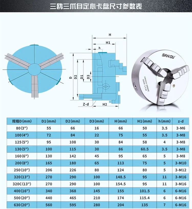 Wood Boring Machinery K11- 80 100 125 160 200 250 Self-Centering 3 Jaws Manual Lathe Chuck Hardened Steel for CNC Lathe Drilling Milling Machine Tools portable woodworking bench