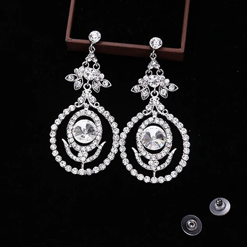 Для женщин Мода Rhinestone полые серьги Висячие коктейль ювелирные изделия|drop