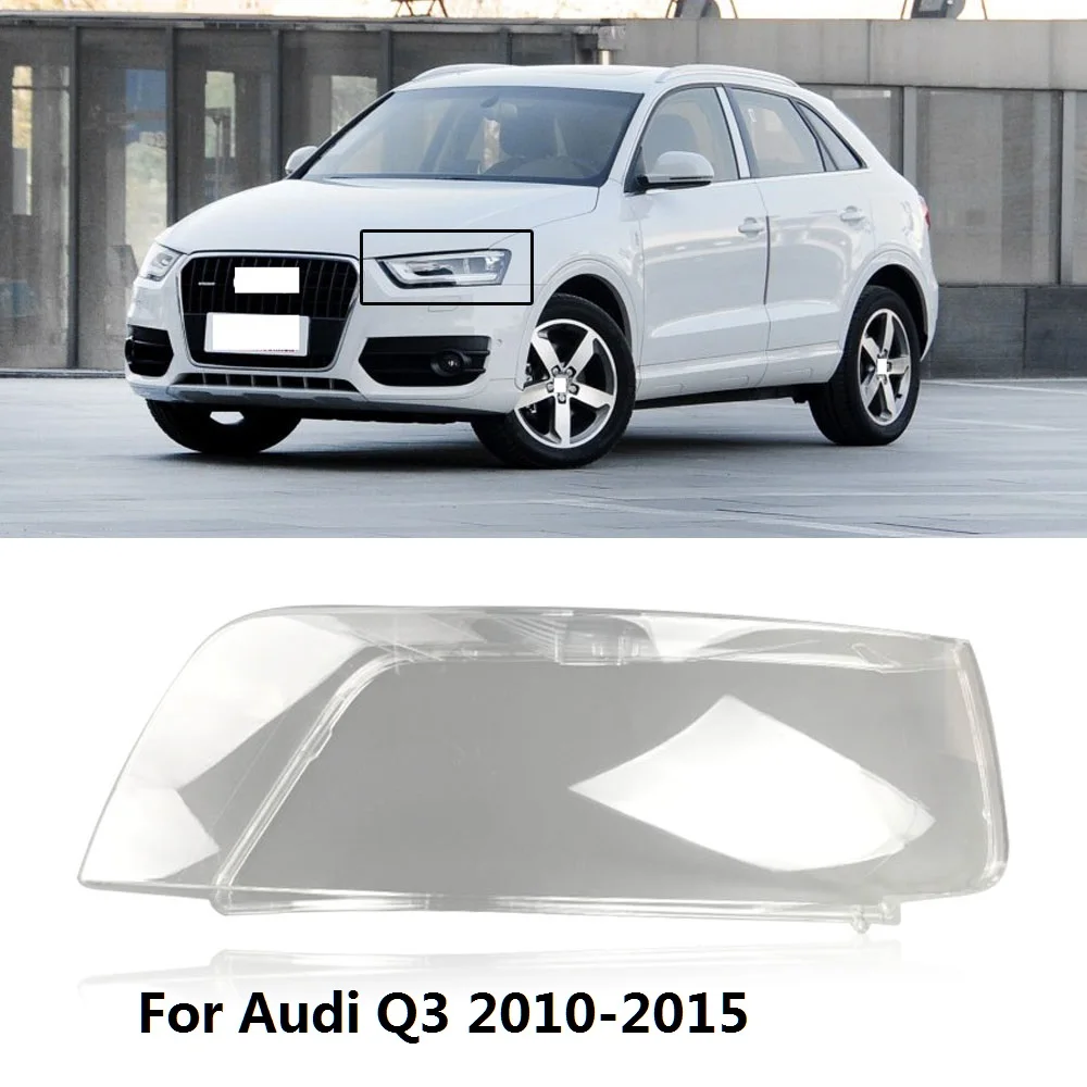 

CAPQX 1PC For Audi Q3 2010-2015 Front Headlamp Lampcover Headlight Lampshade Waterproof Bright Lamp Shade Shell Cover Cap