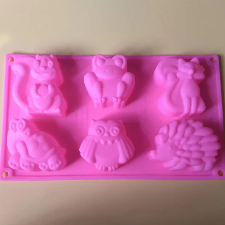 Силиконовая форма в форме ежа черепахи лисы 6 полостей|moldes fondant|silicone mold fondantfondant cake