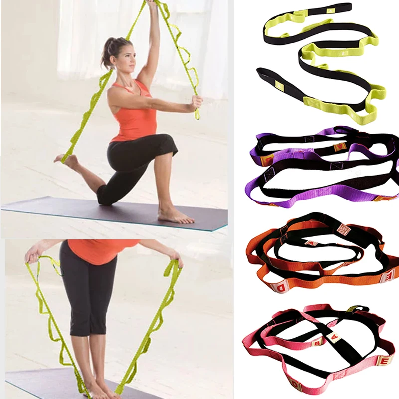 2018 Women Yoga Stretch Strap D Ring Belt Fitness Exercise Gym Rope