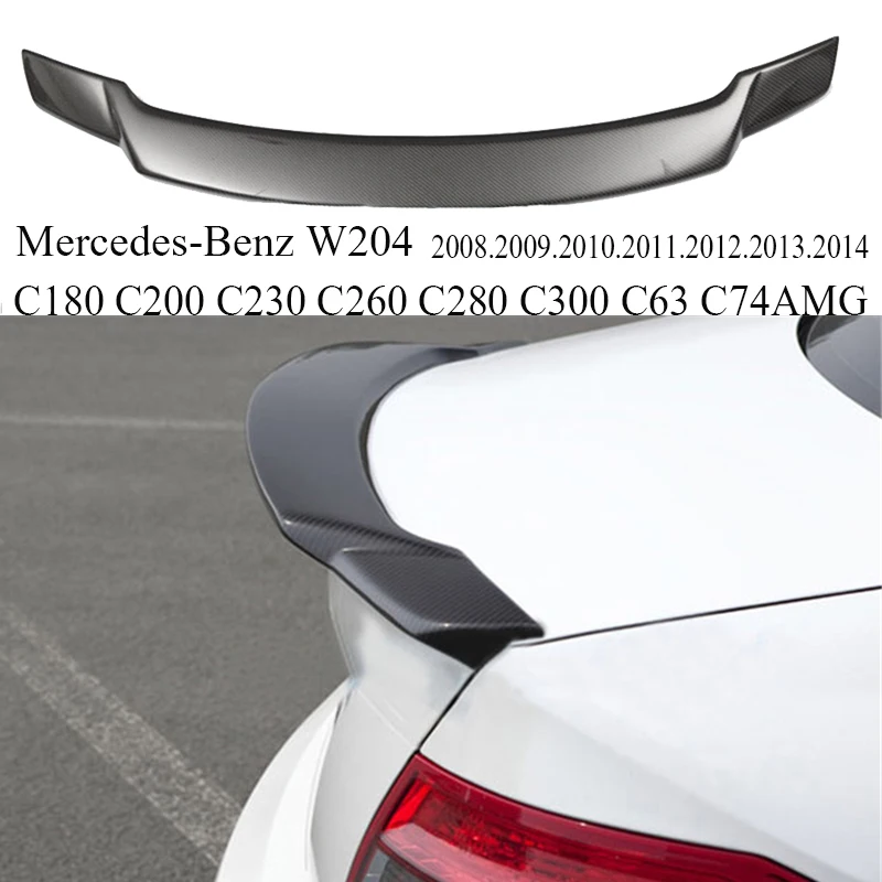 High Quality Carbon Fiber Spoiler For Mercedes Benz W204 C180 C200 C230 C260 C280 C300 C63