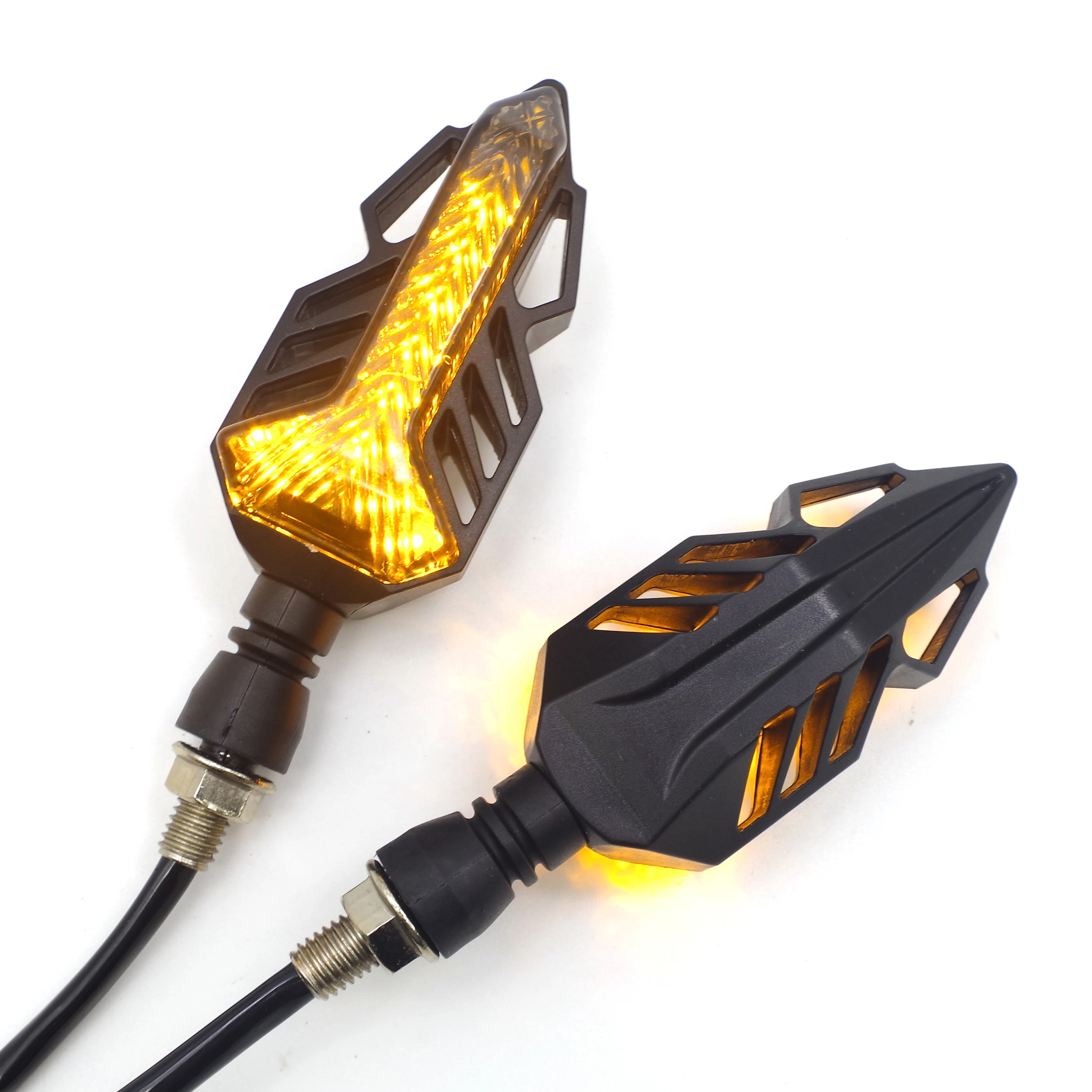 

LED Motorcycle Turn Signal Lights Amber Indicators clignotant moto FOR honda magna cb600f rebel 250 benelli trk502 Yamaha tmax