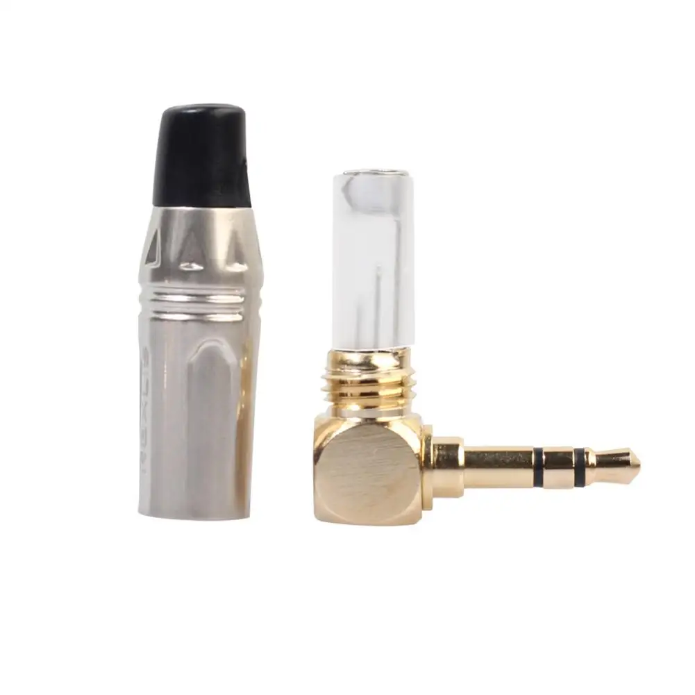 

1Pcs 3.5mm Jack 4 Pole 3.5 Male 90 Right Angle L-shaped Stereo Headphone Plug DIY Repair Earphone Jack Audio Soldering Connector