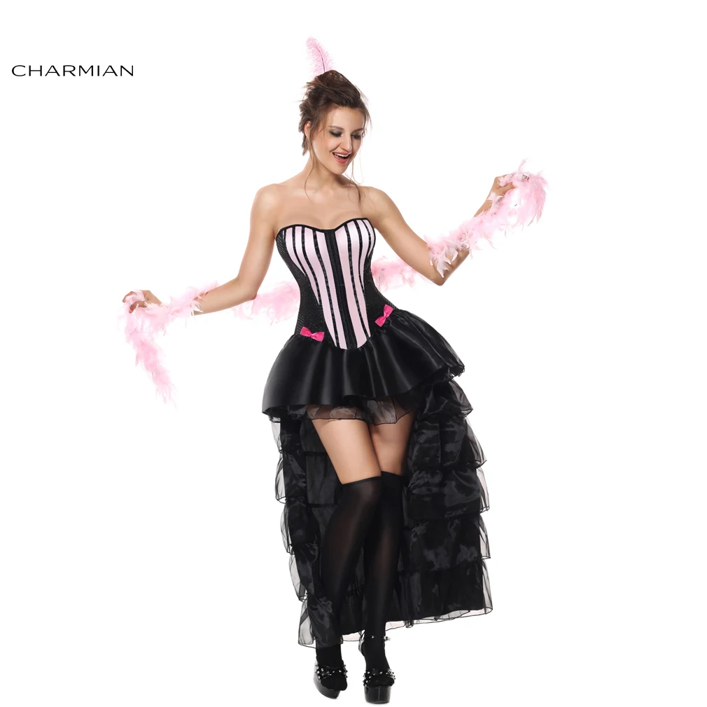 Charmian костюм на Хэллоуин для женщин Бурлеск корсет платье Танцы