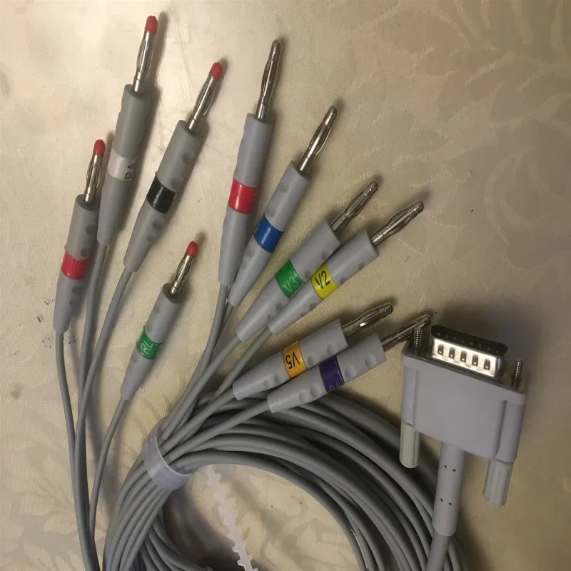 Совместим с Bionet Cardiocare 2000/CardioTouch3000 кабель для ЭКГ leadwires 10 проводов медицинский ECG 4 0
