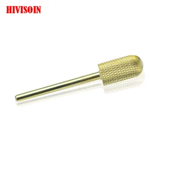

HIVISOIN-Large Rounded Top Bit Coarse Medium Fine gold bit silver or Gold nail art salon electric nail art carbide drill