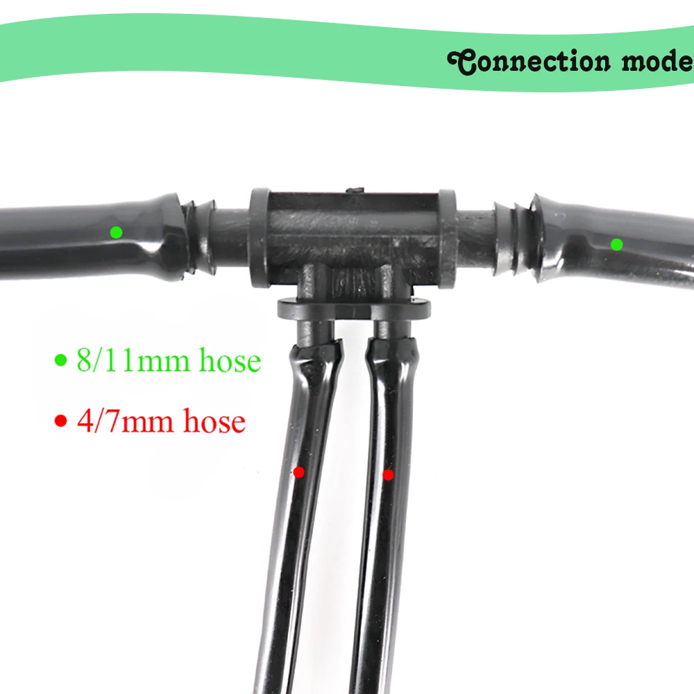 20 шт. системы капельного орошения 8/11 до 4/7 снижение крест 4/7 мм разъем крест тройник сад система полива автоматический полив
