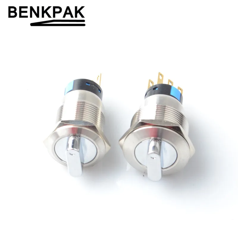 

19mm Metal Rotary Switch 2 positio self-locking Push Button Switch