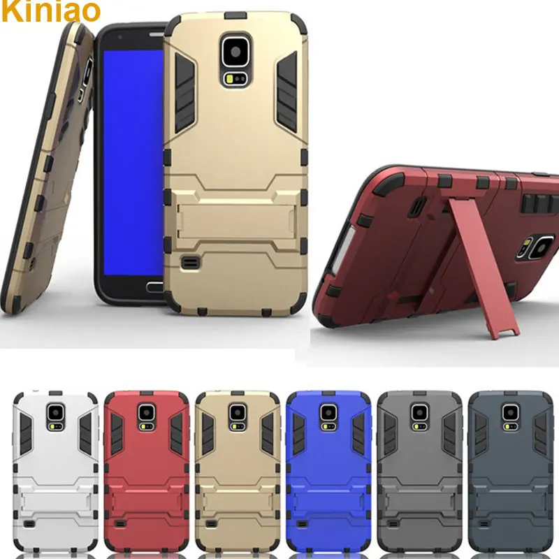 For Samsung S5 Case Kickstand i9600 G900A Armor Shockproof Back Coer Galaxy s5 Hard Silicone Phone Stand Silicon Bumper |