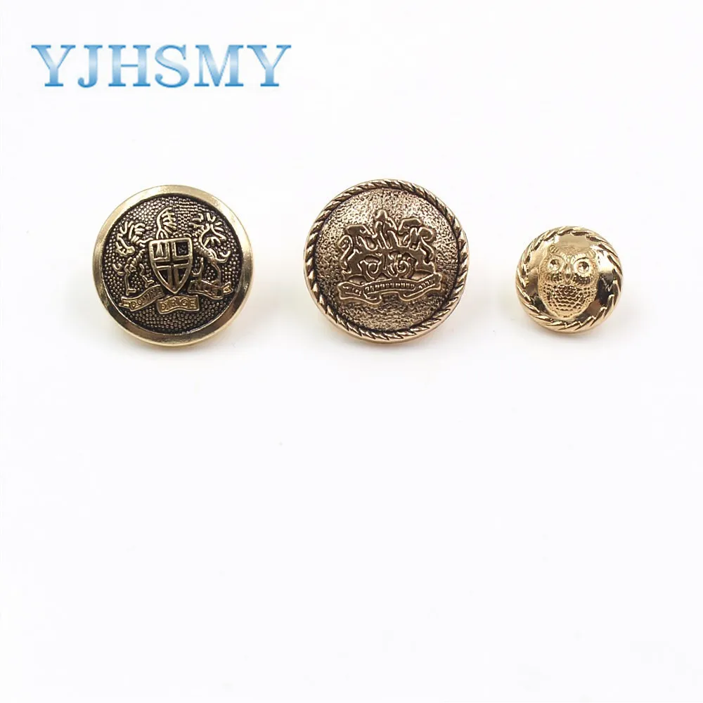YJHSMY A 19512 555 10 шт./лот 15/23 мм высококачественные металлические пуговицы замшевое