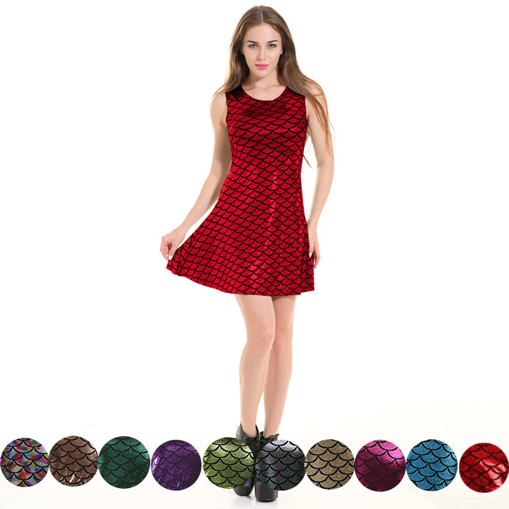 Женское платье русалка без рукавов 11 цветов|dress vestidos|dress sleevelessone size |