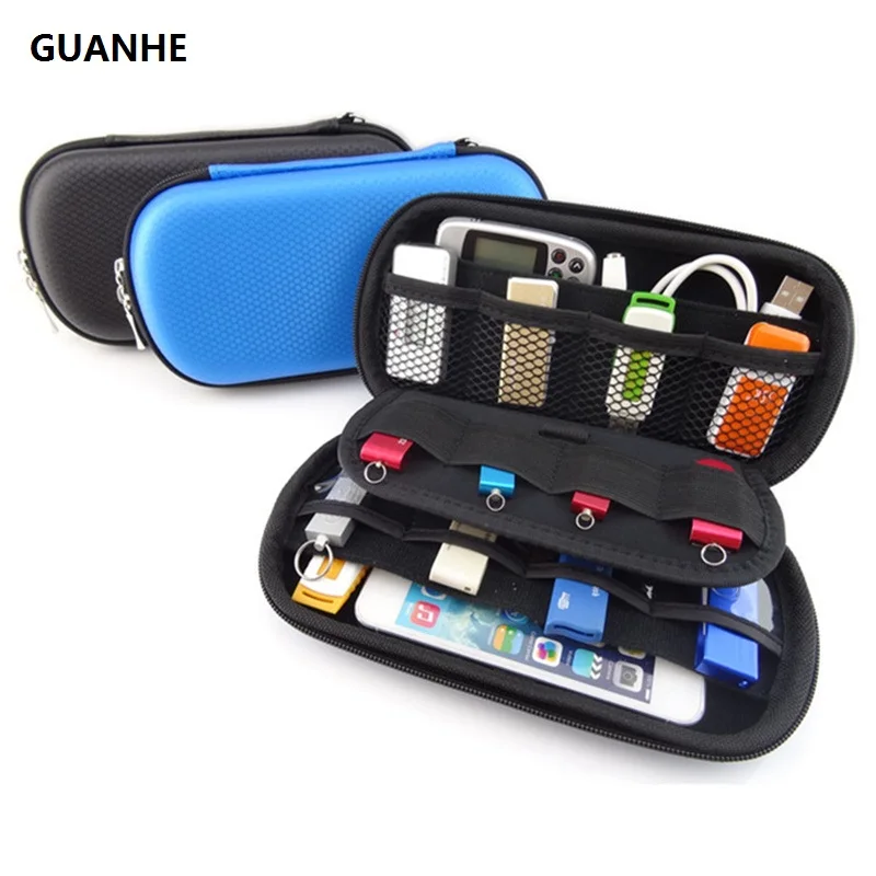 GUANHE HDD цифровое устройство дорожная сумка для хранения U диск, USB кабель для передачи данных, sd-карта, телефон, электронный Внешний жесткий диск сумка