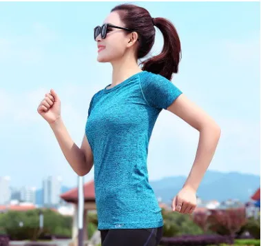 

2018 Hot sell Sport Running T Shirt for Women Dry Quick Gym Yoga Shirt, Ladies Fitness Short Sleeve T-shirt Jogging Running Tops