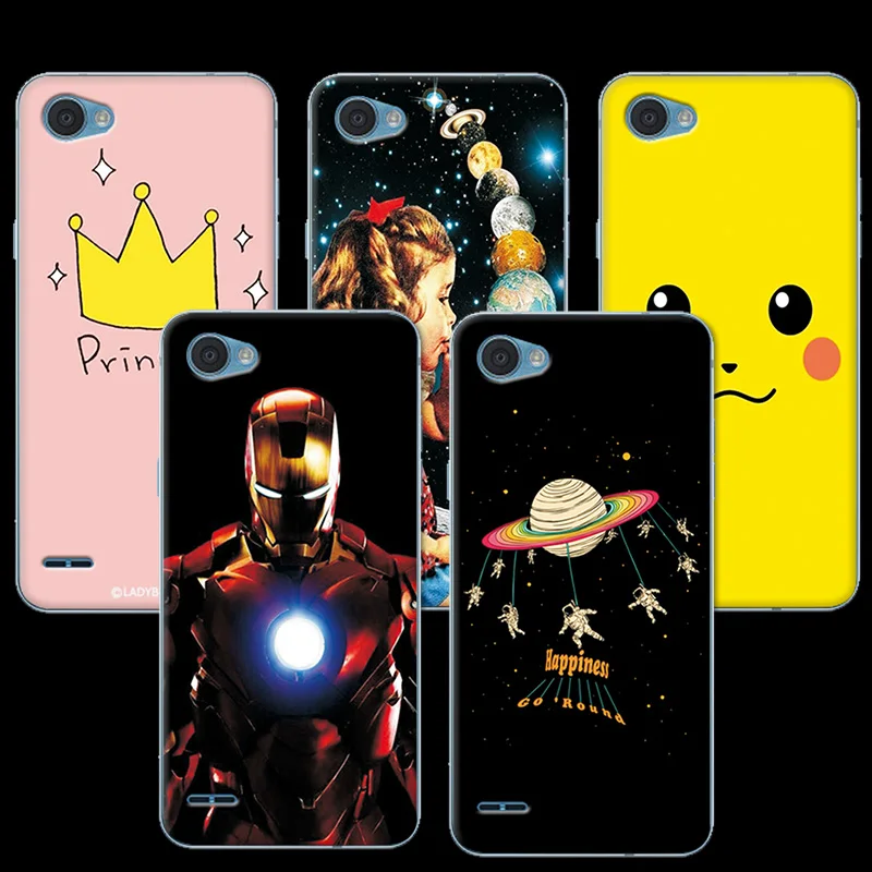 

Flowers Donuts Phone Case Cover For LG Q6 Alpha 5.5" Ample Colorful Protective Cases Coque For LG Q6 Plus X600 X600K X600S X600L