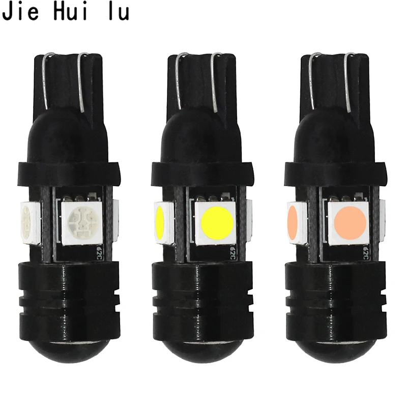 

100X T10 LED W5W Light Bulbs 5050 SMD Lens 4 LED Eagle eye 12V Parking 194 168 White Red Blue Green Yellow Wedge