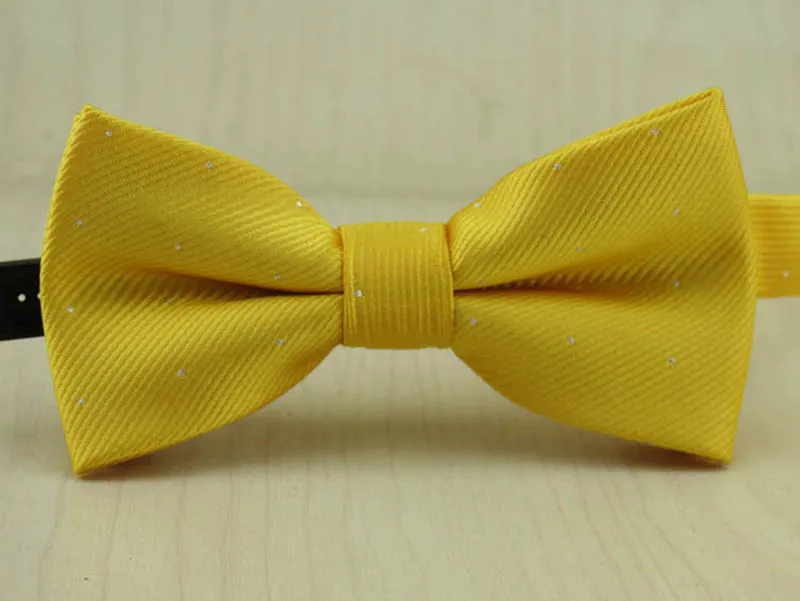 Лидер продаж Детский галстук-бабочка мода в полоску серебро Flash Dot Bowties для обувь мальчиков и девочек милый галстук бабочка дети - Цвет: YELLOW