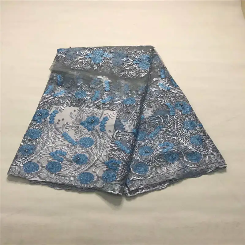 

DF!African Lace Fabric 2019 Embroidered Nigerian Laces Fabric Bridal High Quality French Tulle Lace Fabric For Wedding ! P40816