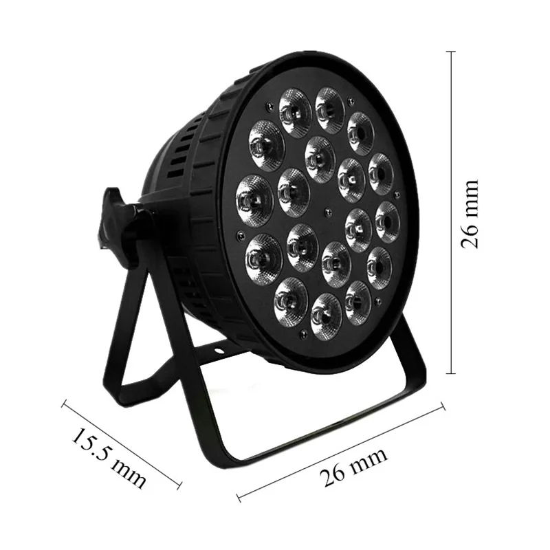 Liga de Alumínio Rgbwa plus uv Luzes de Discoteca Equipamento de Palco Led Par 18x18 Shdhds w Luzes Dmx512 6in1 Levou Iluminação Profissional dj 20 Efeito de Iluminação de palco