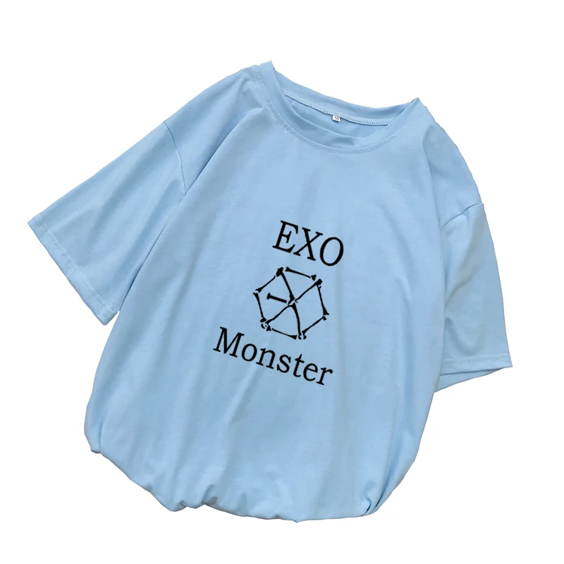 EXO Kpop T Shirt Women Cotton T-shirts Harajuku Loose Casual Short Sleeve Tops Tee Shirt Femme Streetwear Camiseta Mujer Clothes (4)