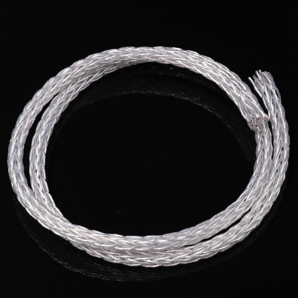 8AG высокой чистоты PTFE OCC Кабель питания Шнур для Hi Fi аудио динамик усилитель