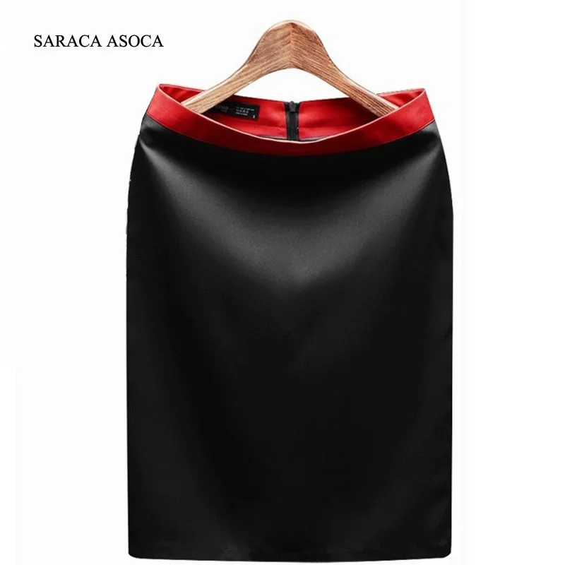 

Spring and Summer New Arrival Knee Length Straight Skirts 4 Color XXXL Big Size Women's Fashion Splice Formal Skirts