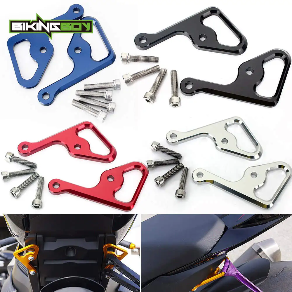 

BIKINGBOY For Suzuki GSXR 600 GSX-R 750 11 12 13 14 15 16 2017 2018 2019 Racing Hooks Anodized Hook Subframe Tie Down With Bolts